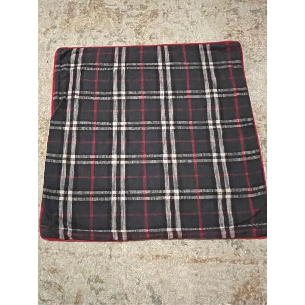 Pottery Barn Ski Velvet Plaid Pillow Cover